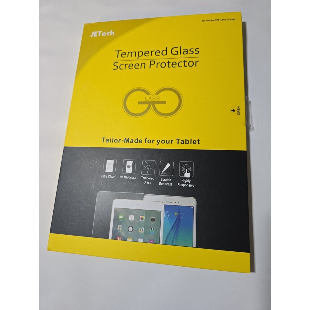 JETech Tempered Glass Screen Protector for iPad 10.2-Inch 9H Hardness Clear